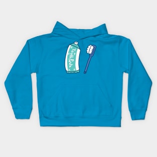 Toothpaste and Toothbrush Kids Hoodie